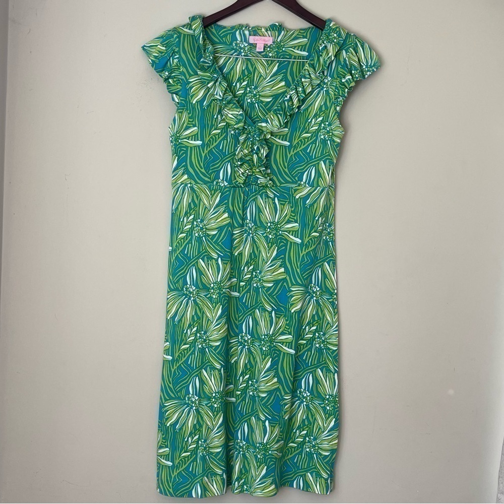 Lilly Pulitzer | Ruffled Vneck Sheath Dress | Small